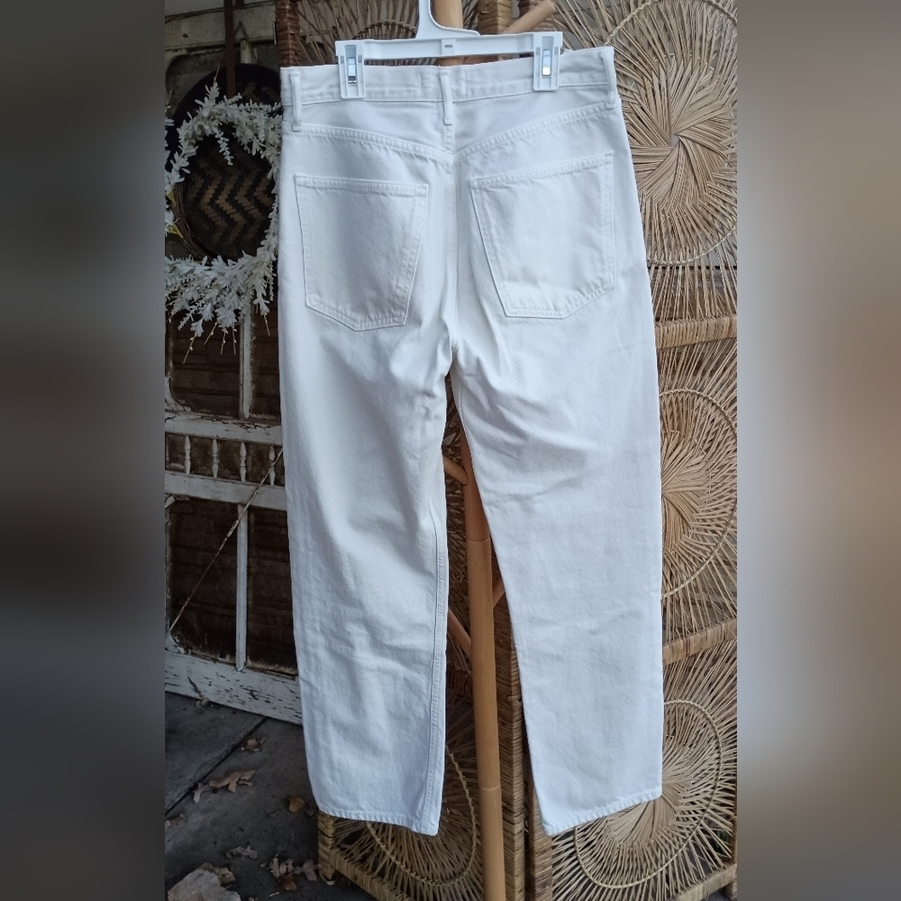 Agolde Off White Women's 100% Cotton 90s Straight Leg Jeans_29 - Picture 6 of 8